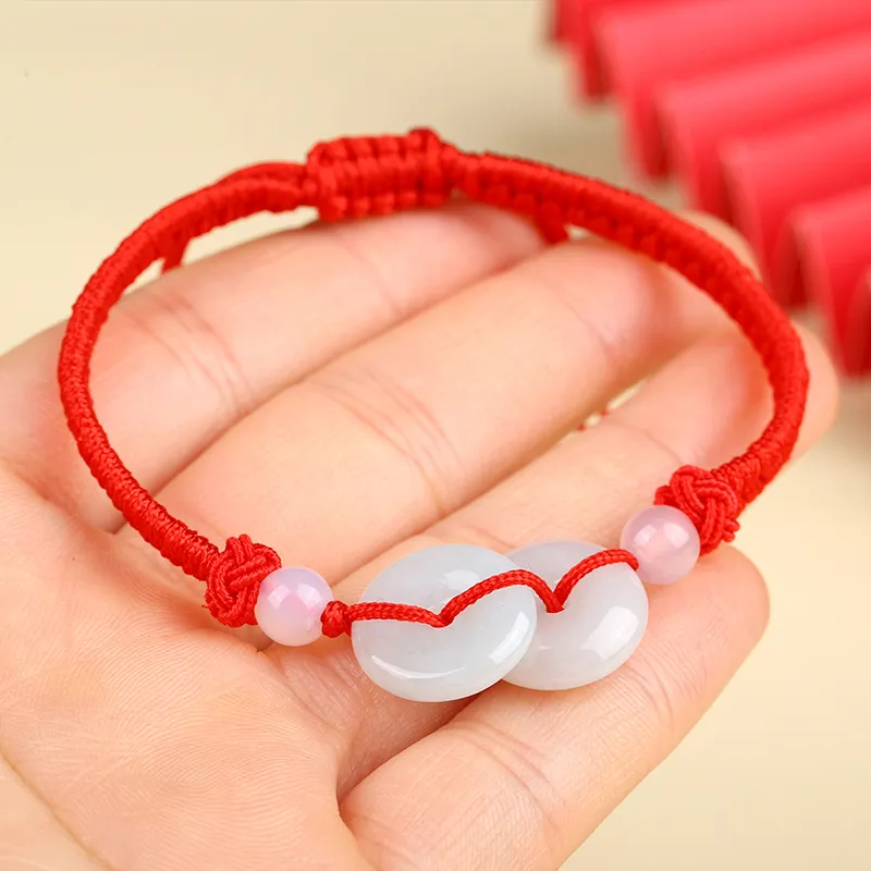Yi Zhen Ge Bean Type Jadeite Bracelets Unisex-2