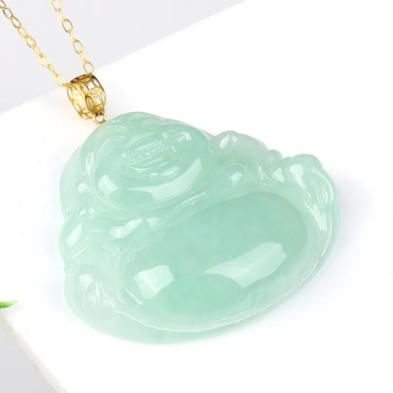 Yi Zhen Ge Glutinous Jade Jadeite Pendants Unisex-4