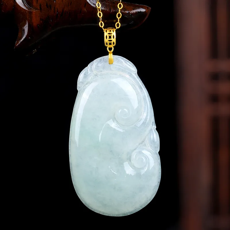 Yi Zhen Ge Ice Glutinous Jadeite Pendants Unisex-2