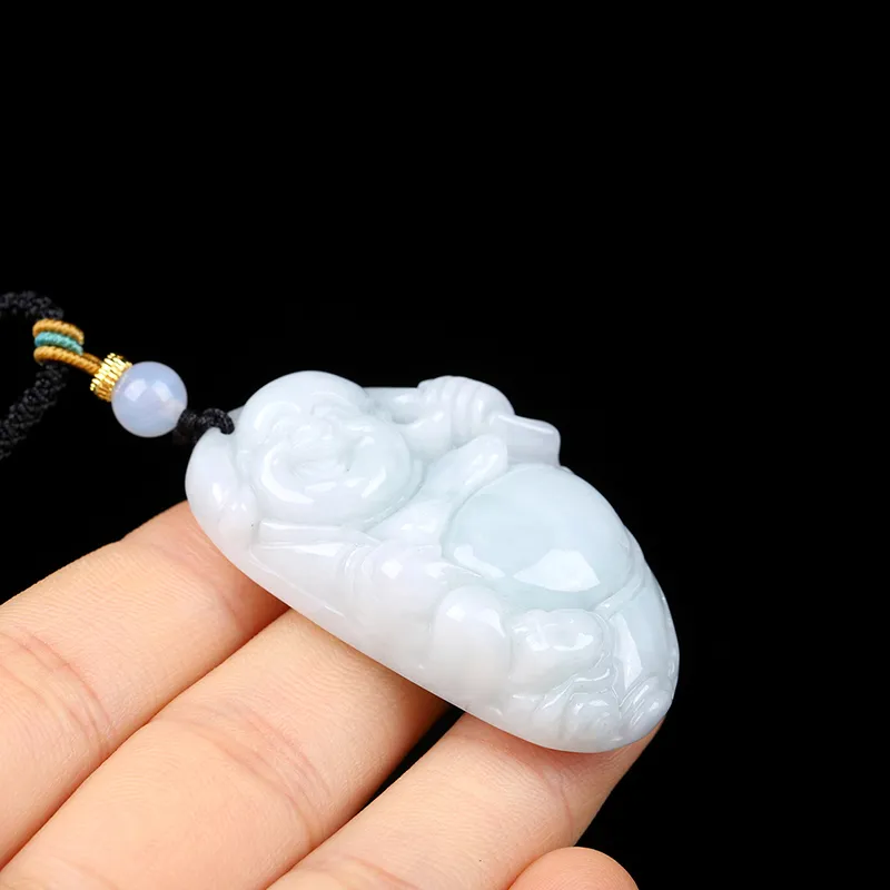 Yi Zhen Ge Glutinous Jade Jadeite Pendants Unisex-1