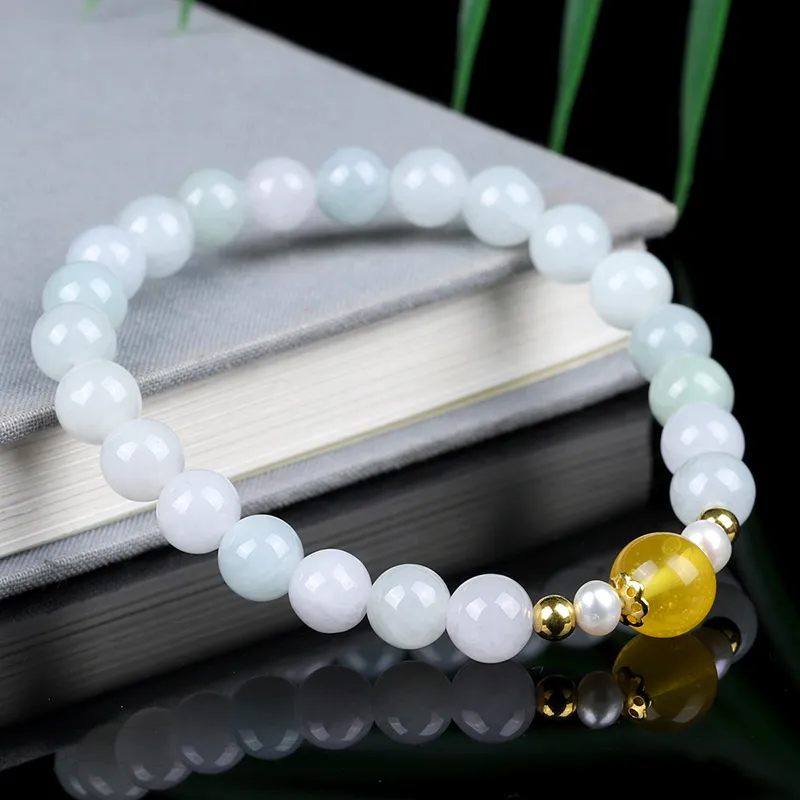 Yi Zhen Ge Glutinous Jade Jadeite Bracelets Women's-3