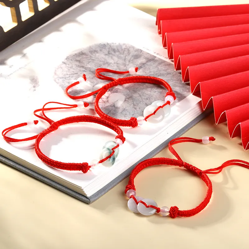 Yi Zhen Ge Bean Type Jadeite Bracelets Unisex-6