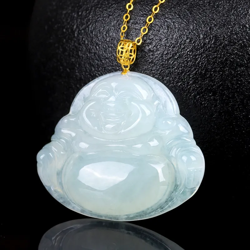 Yi Zhen Ge Glutinous Jade Jadeite Pendants Unisex-1