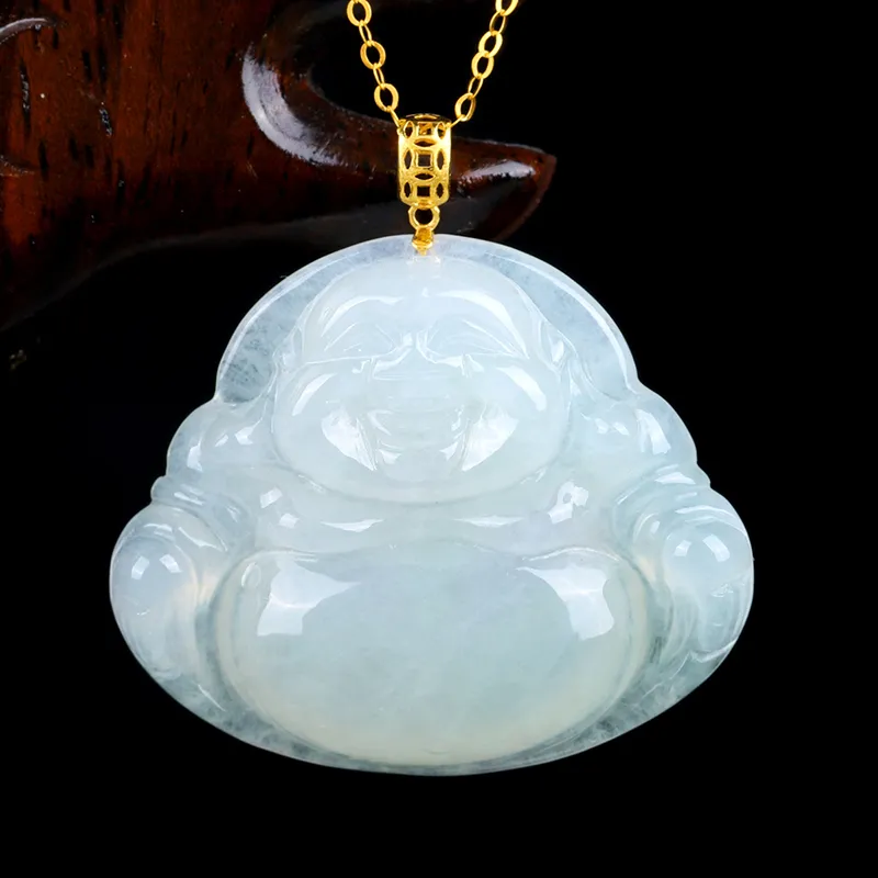 Yi Zhen Ge Glutinous Jade Jadeite Pendants Unisex-3
