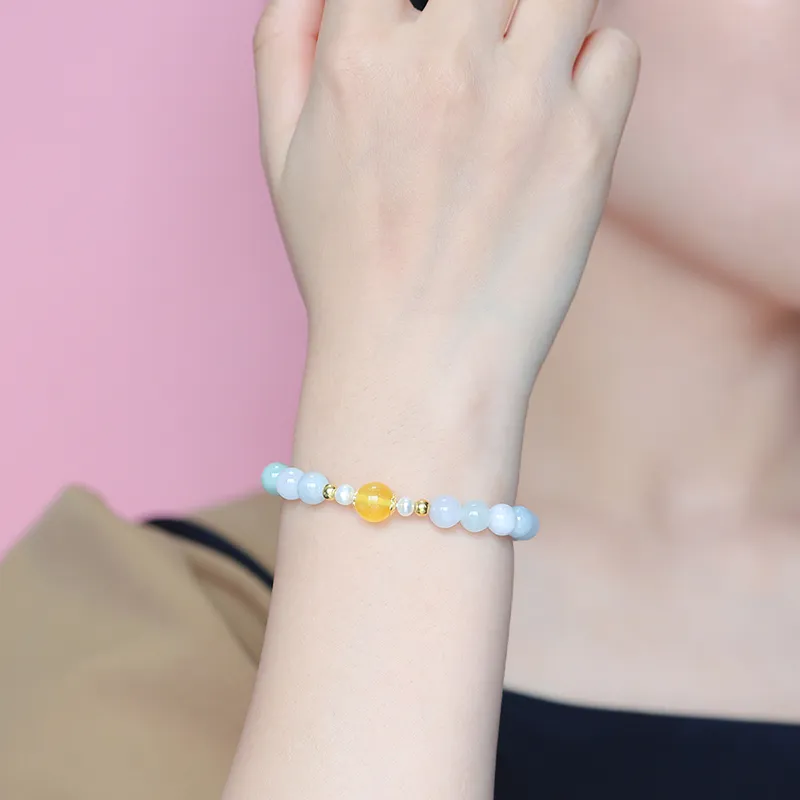Yi Zhen Ge Glutinous Jade Jadeite Bracelets Women's-4