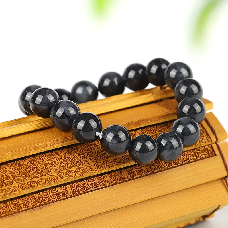 Yi Zhen Ge Bean Type Jadeite Bracelets Unisex-4