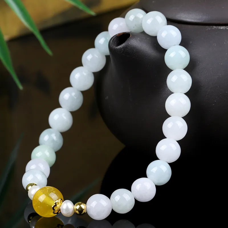 Yi Zhen Ge Glutinous Jade Jadeite Bracelets Women's-6