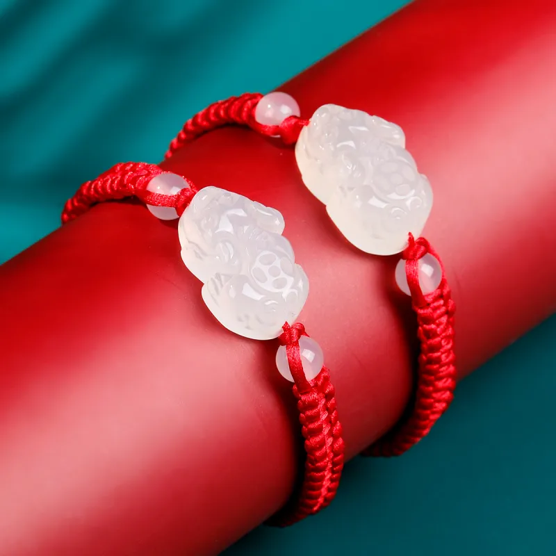 Yi Zhen Ge Chalcedony Jade Bracelets Unisex Chalcedony-10