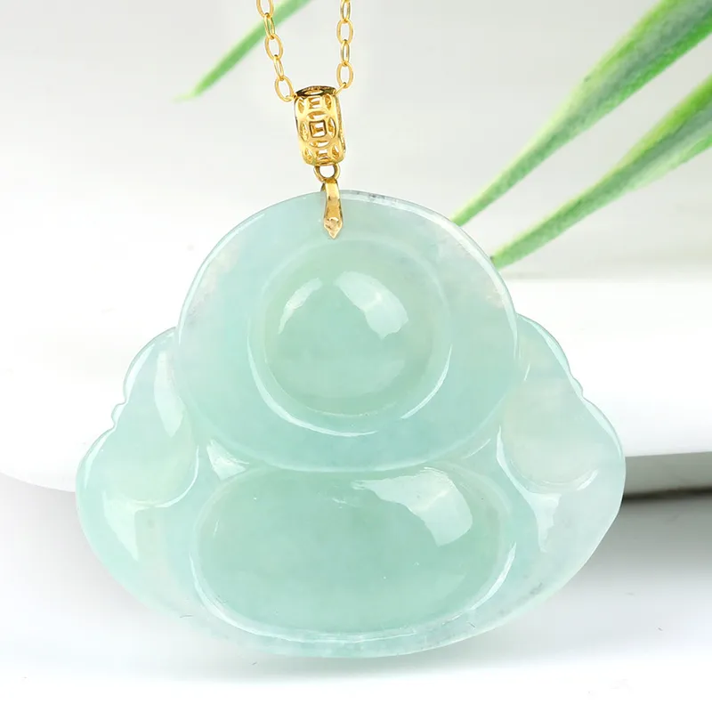 Yi Zhen Ge Glutinous Jade Jadeite Pendants Unisex-7