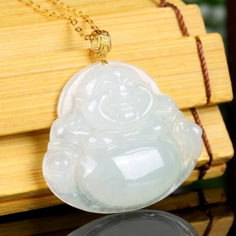 Yi Zhen Ge Glutinous Jade Jadeite Pendants Unisex-2