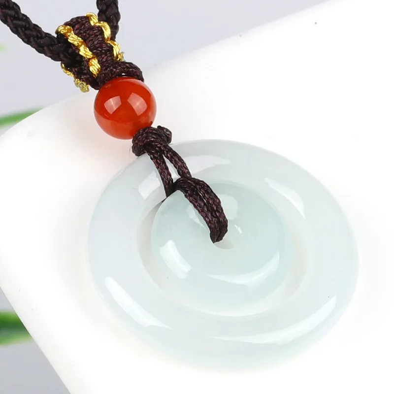 Yi Zhen Ge Glutinous Jade Jadeite Pendants Unisex-3