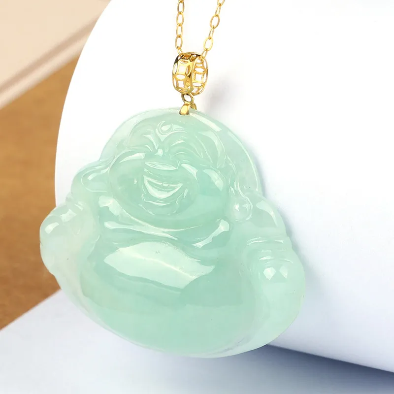 Yi Zhen Ge Glutinous Jade Jadeite Pendants Unisex-5