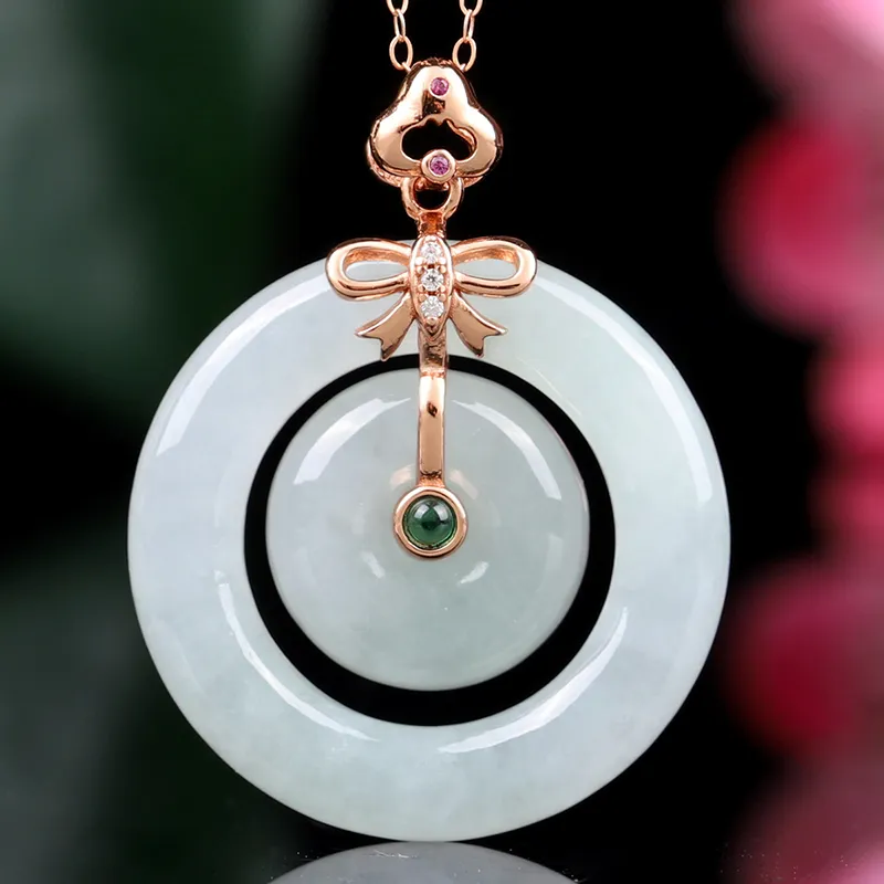 Yi Zhen Ge Glutinous Jade Jadeite Pendants Unisex-7