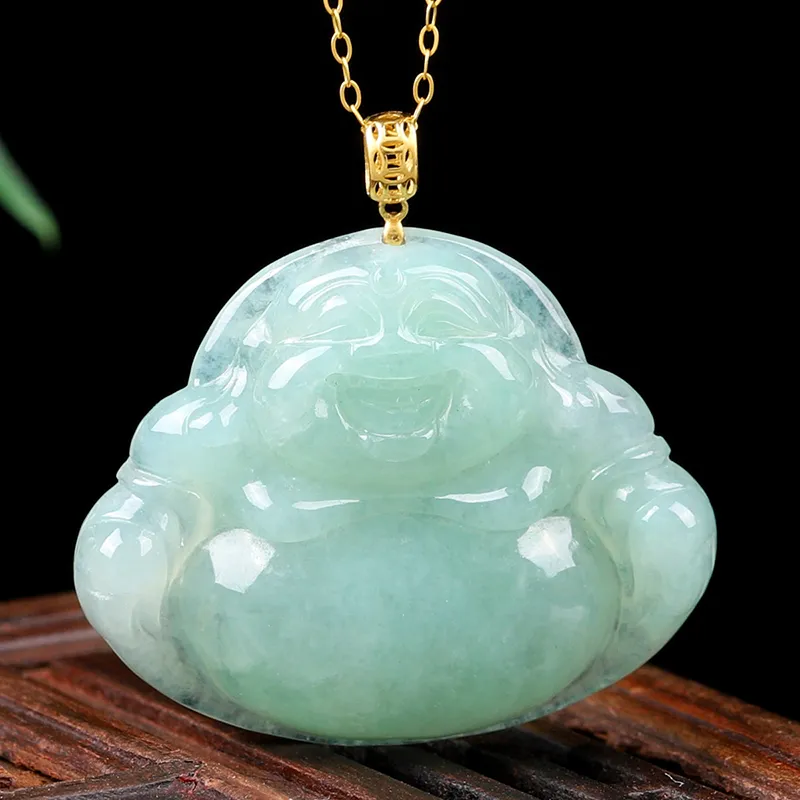 Yi Zhen Ge Glutinous Jade Jadeite Pendants Unisex-2