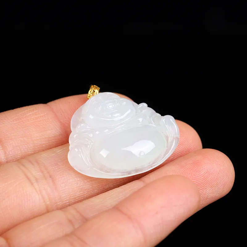 Yi Zhen Ge Glutinous Jade Jadeite Pendants Unisex-5