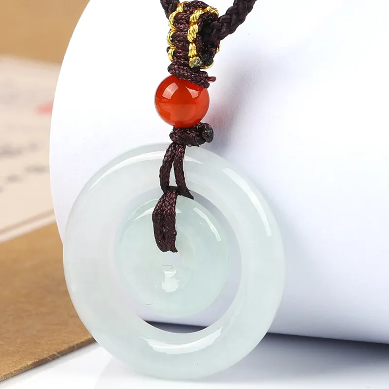 Yi Zhen Ge Glutinous Jade Jadeite Pendants Unisex-1