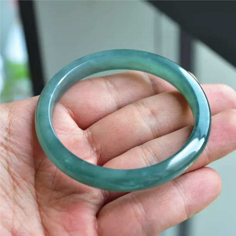 Yi Zhen Ge Glutinous Jade Jadeite Bangles Women's-4