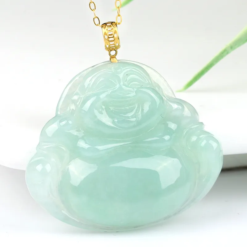 Yi Zhen Ge Glutinous Jade Jadeite Pendants Unisex-1