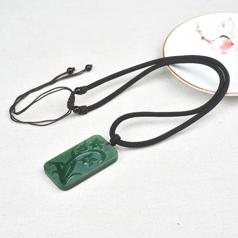 Yi Zhen Ge Hetian Jade Pendants Jasper Unisex-3