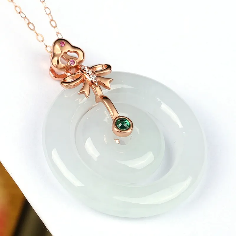 Yi Zhen Ge Glutinous Jade Jadeite Pendants Unisex-4