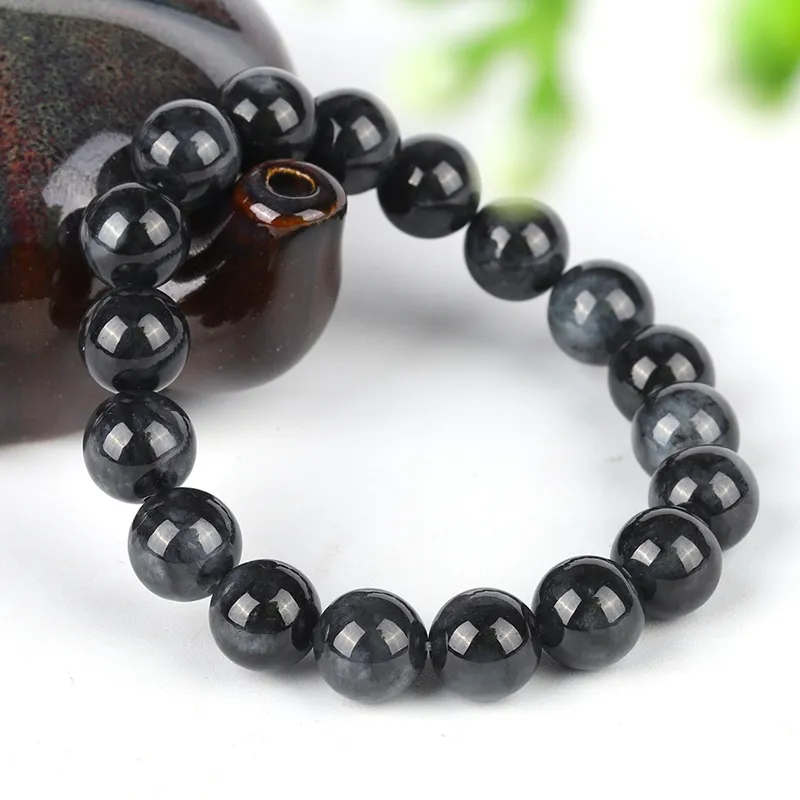 Yi Zhen Ge Bean Type Jadeite Bracelets Unisex-7