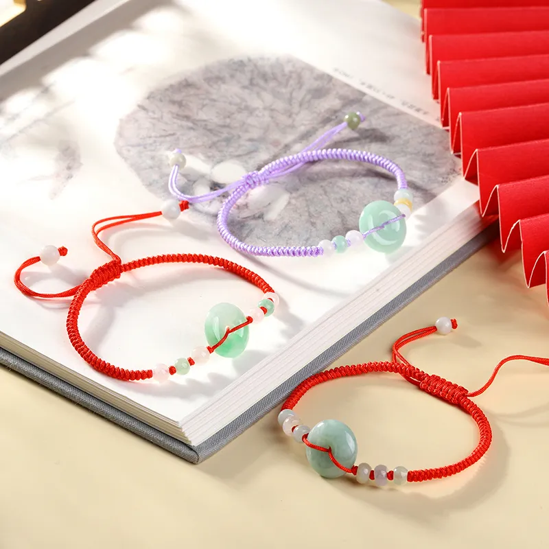 Yi Zhen Ge Glutinous Jade Jadeite Bracelets Unisex-6