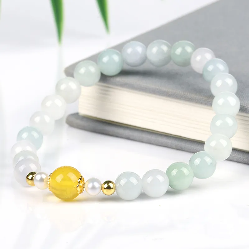 Yi Zhen Ge Glutinous Jade Jadeite Bracelets Women's-5