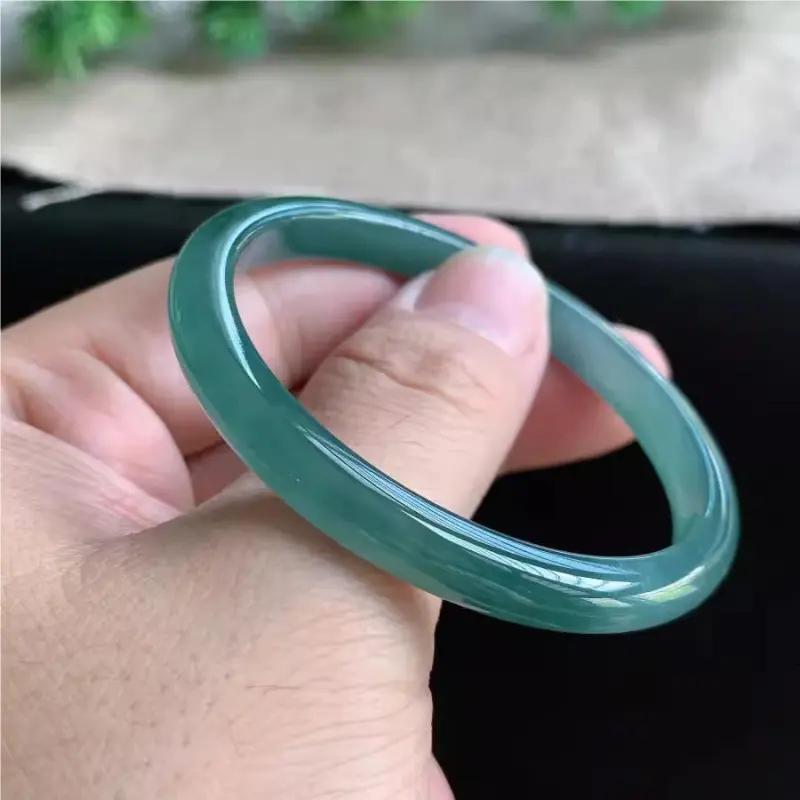 Yi Zhen Ge Glutinous Jade Jadeite Bangles Women's-3