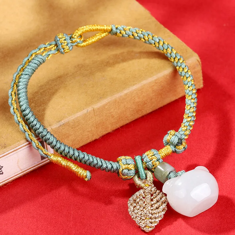 Yi Zhen Ge Glutinous Jade Jadeite Bracelets Unisex-4