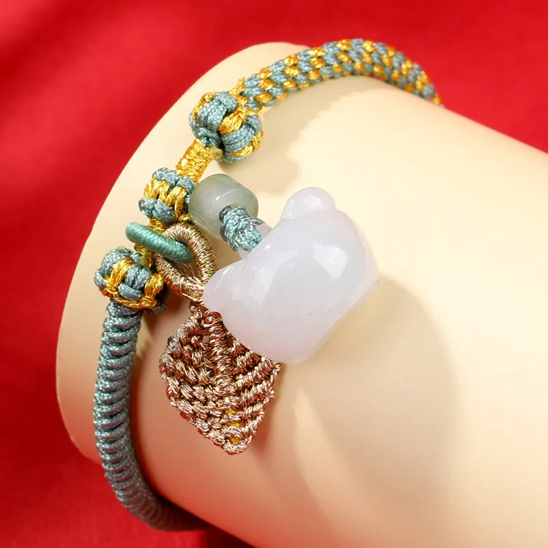 Yi Zhen Ge Glutinous Jade Jadeite Bracelets Unisex-3