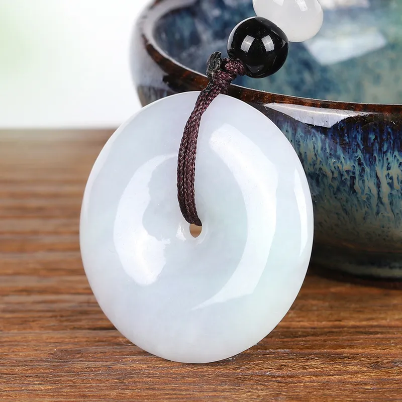 Yi Zhen Ge Ice Glutinous Jadeite Pendants Unisex-8