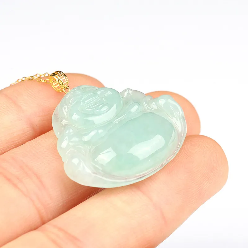Yi Zhen Ge Glutinous Jade Jadeite Pendants Unisex-6