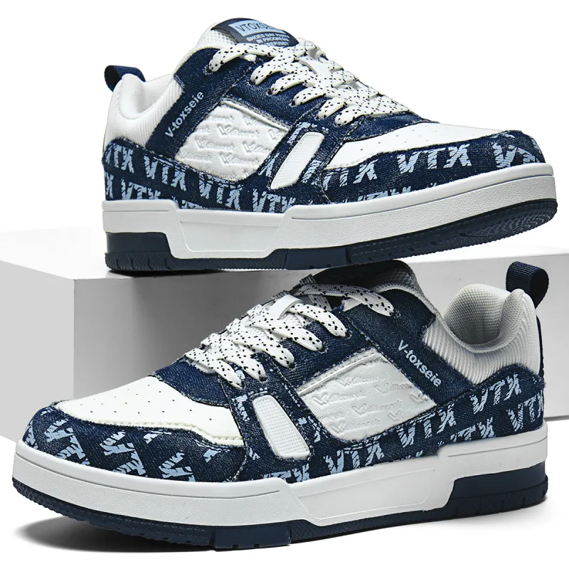 V TOXSEIE Slip Resistant Cushioning Abrasion Resistant Low Top Skateboard Shoes Unisex-3