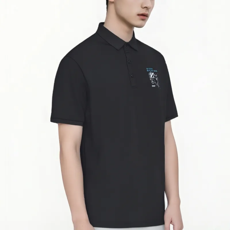 HLA x SANTI,LIANMINGKUAN Short Sleeved Polo Shirt Men's-18
