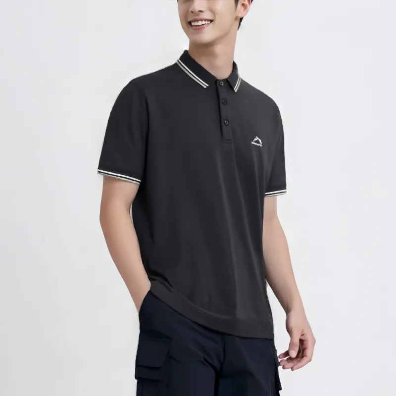 HLA The Mountain Is Not In The High Series Short Sleeved Polo Shirt Men's-6