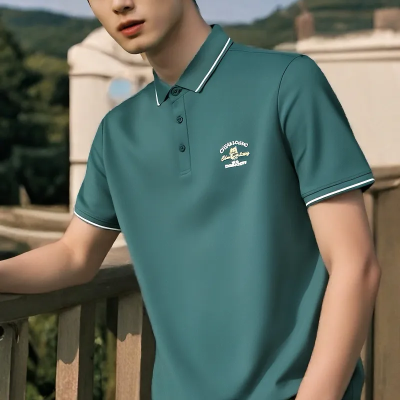 HLA Chinese Dragon Series Polo Shirt Men's-19