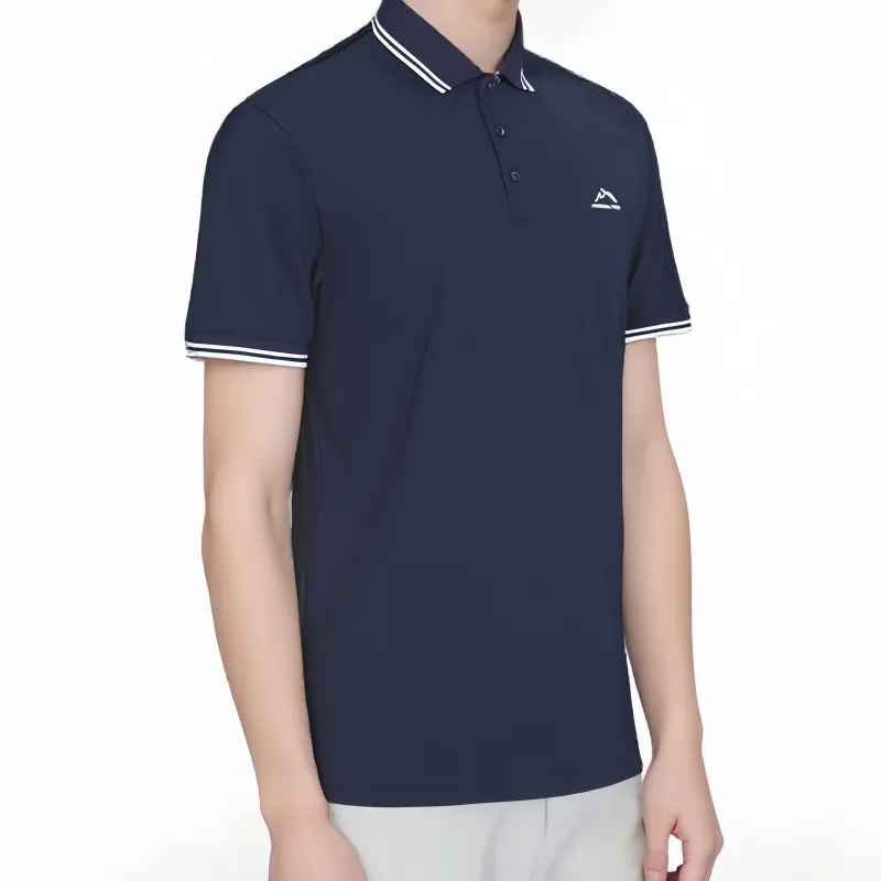 HLA The Mountain Is Not In The High Series Short Sleeved Polo Shirt Men's-21