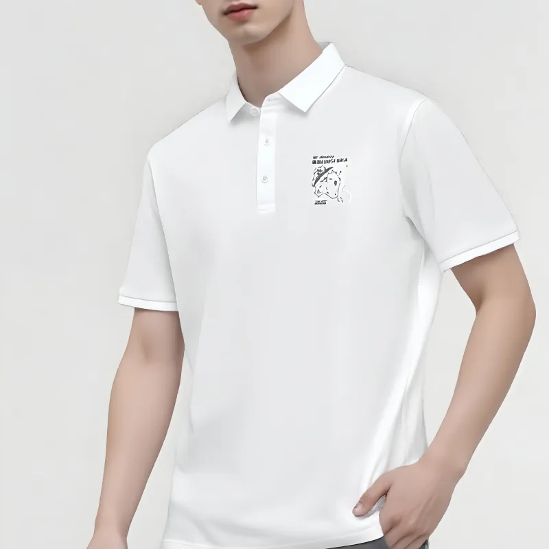 HLA x SANTI,LIANMINGKUAN Short Sleeved Polo Shirt Men's-21