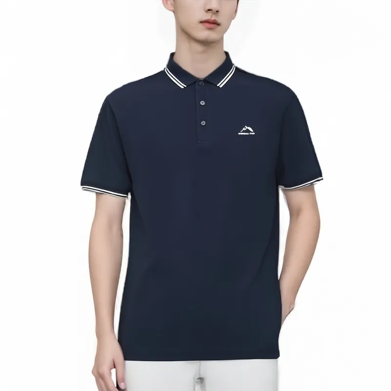HLA The Mountain Is Not In The High Series Short Sleeved Polo Shirt Men's-20