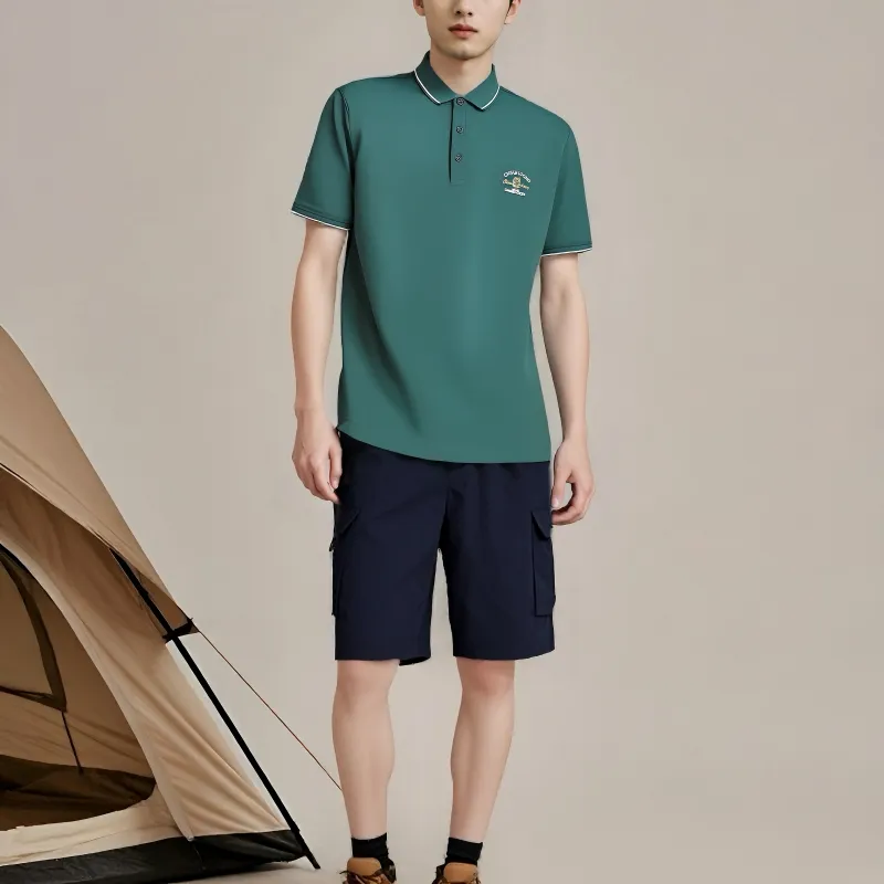 HLA Chinese Dragon Series Polo Shirt Men's-31
