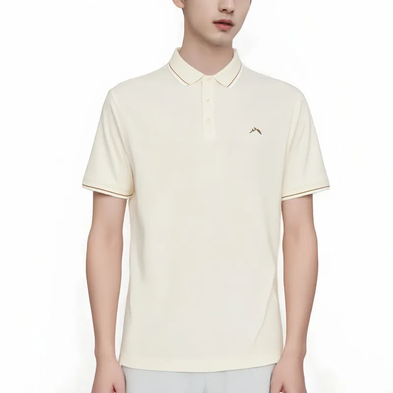 HLA The Mountain Is Not In The High Series Short Sleeved Polo Shirt Men's-2
