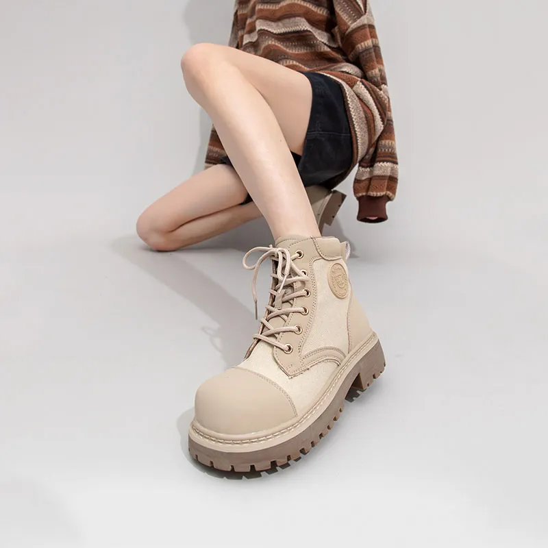 Feiyue Martin Boot Women's Beige-8