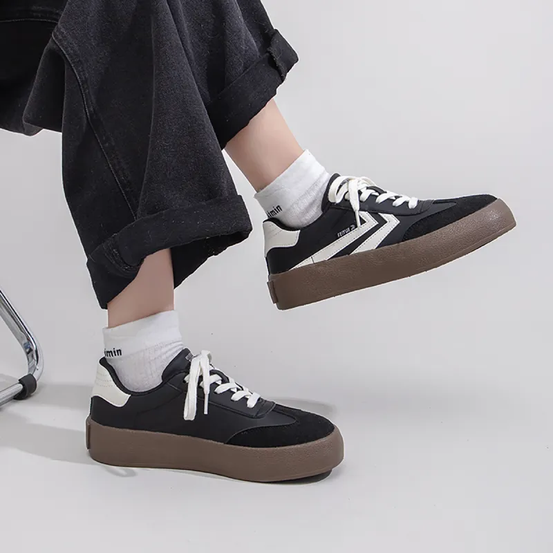 Feiyue Anti Slip Wear Resistant Low Top Skateboard Shoes Women's Black Rice-8