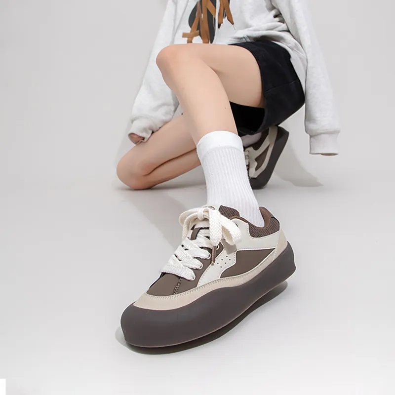 Feiyue Low Top Skateboard Shoes Women's Dark Brown-7