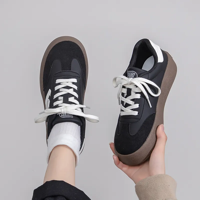 Feiyue Anti Slip Wear Resistant Low Top Skateboard Shoes Women's Black Rice-5
