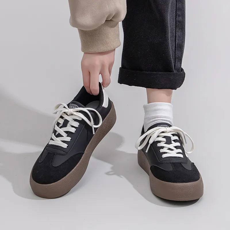 Feiyue Anti Slip Wear Resistant Low Top Skateboard Shoes Women's Black Rice-9