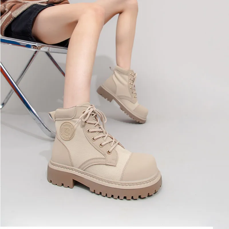 Feiyue Martin Boot Women's Beige-9