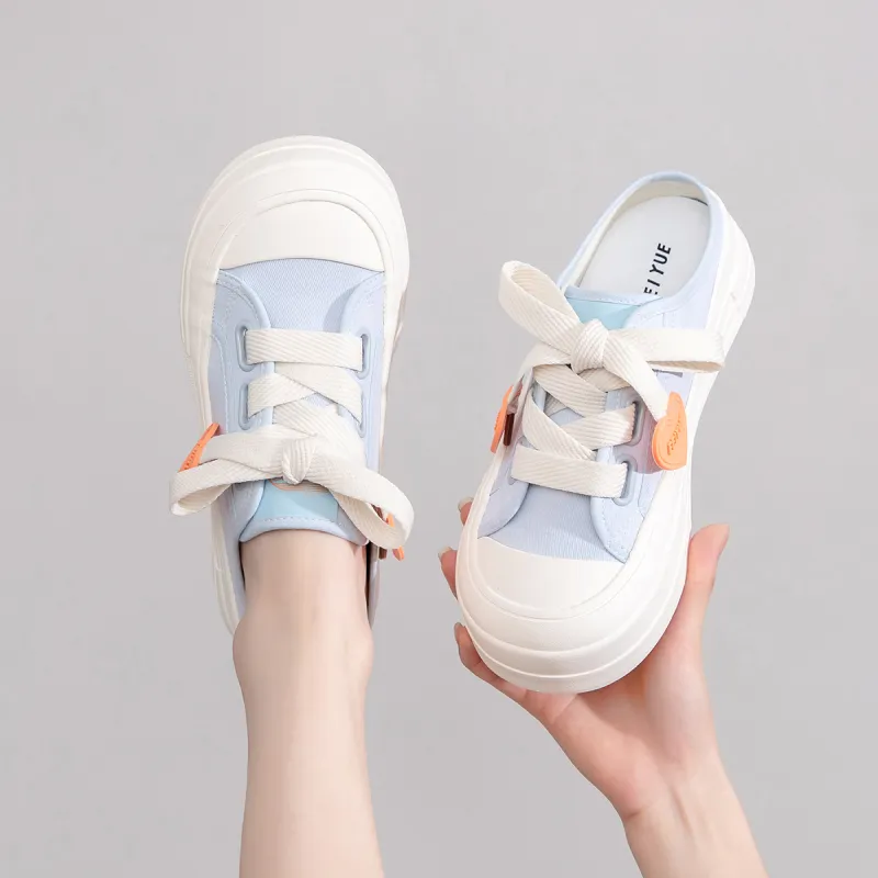 Feiyue TPR Sole Rubber Sole Abrasion Resistant Slip Resistant Wrap toe Slippers Women's Light Blue-8
