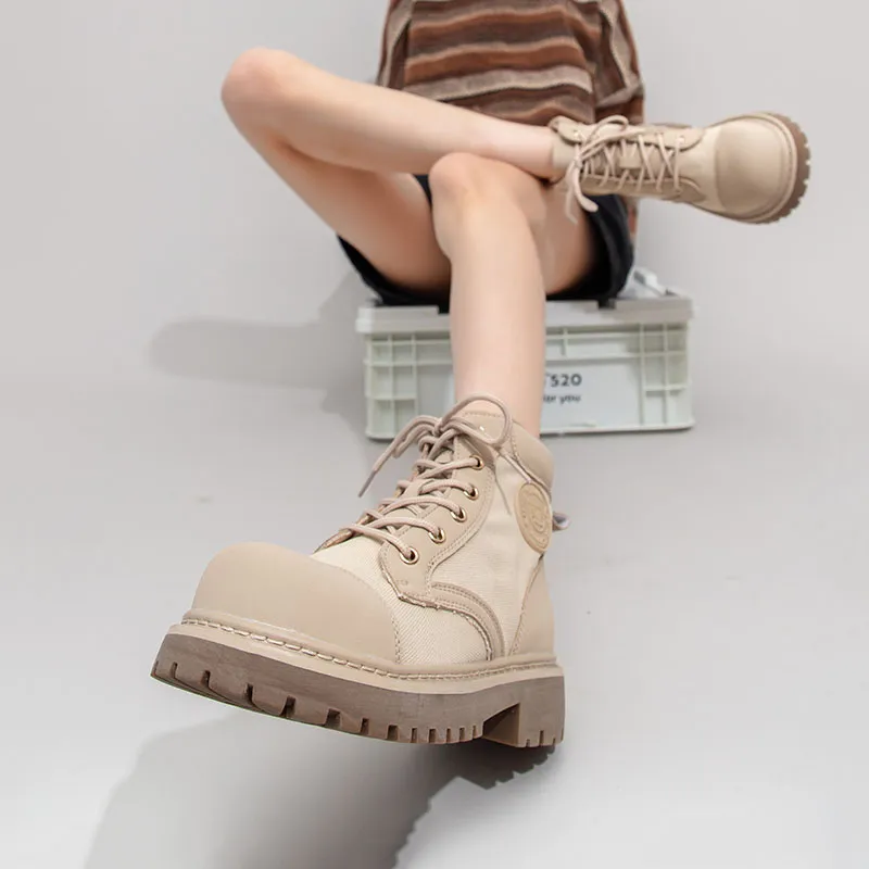 Feiyue Martin Boot Women's Beige-6