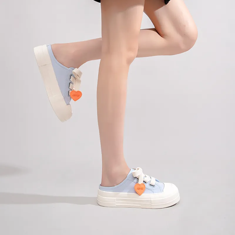Feiyue TPR Sole Rubber Sole Abrasion Resistant Slip Resistant Wrap toe Slippers Women's Light Blue-7